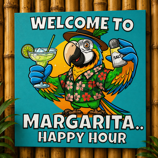 Margarita Happy Hour Aluminum Wall Print