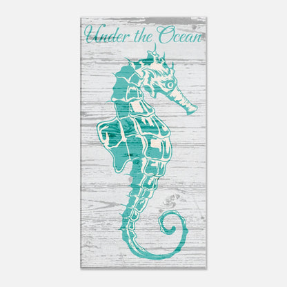 Under the Ocean Seahorse Canvas Wall Print by Caribbean Rays