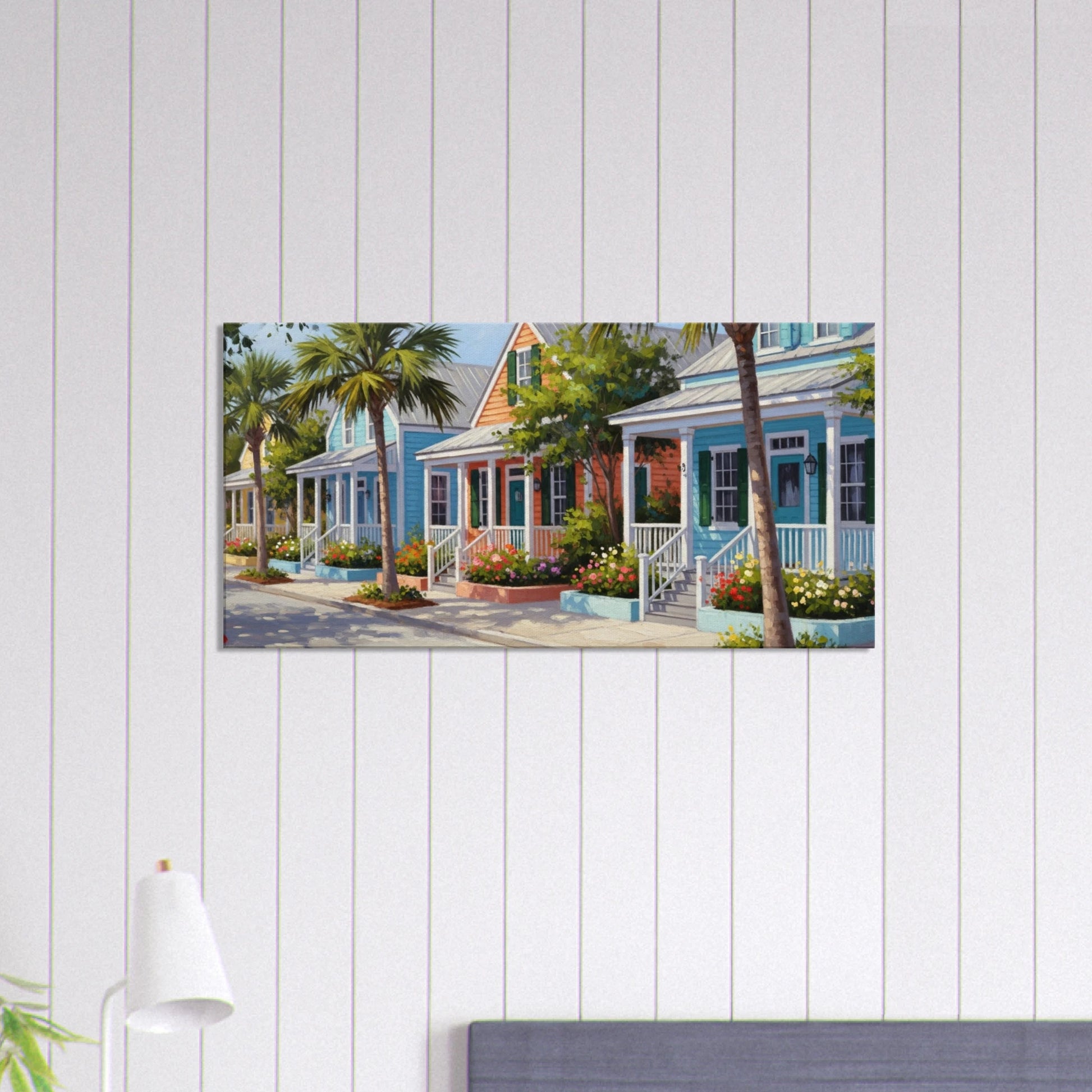  Key West Cottages Canvas Wall Print by Caribbean Rays