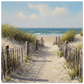 Beach Fence Path Aluminum Wall Print