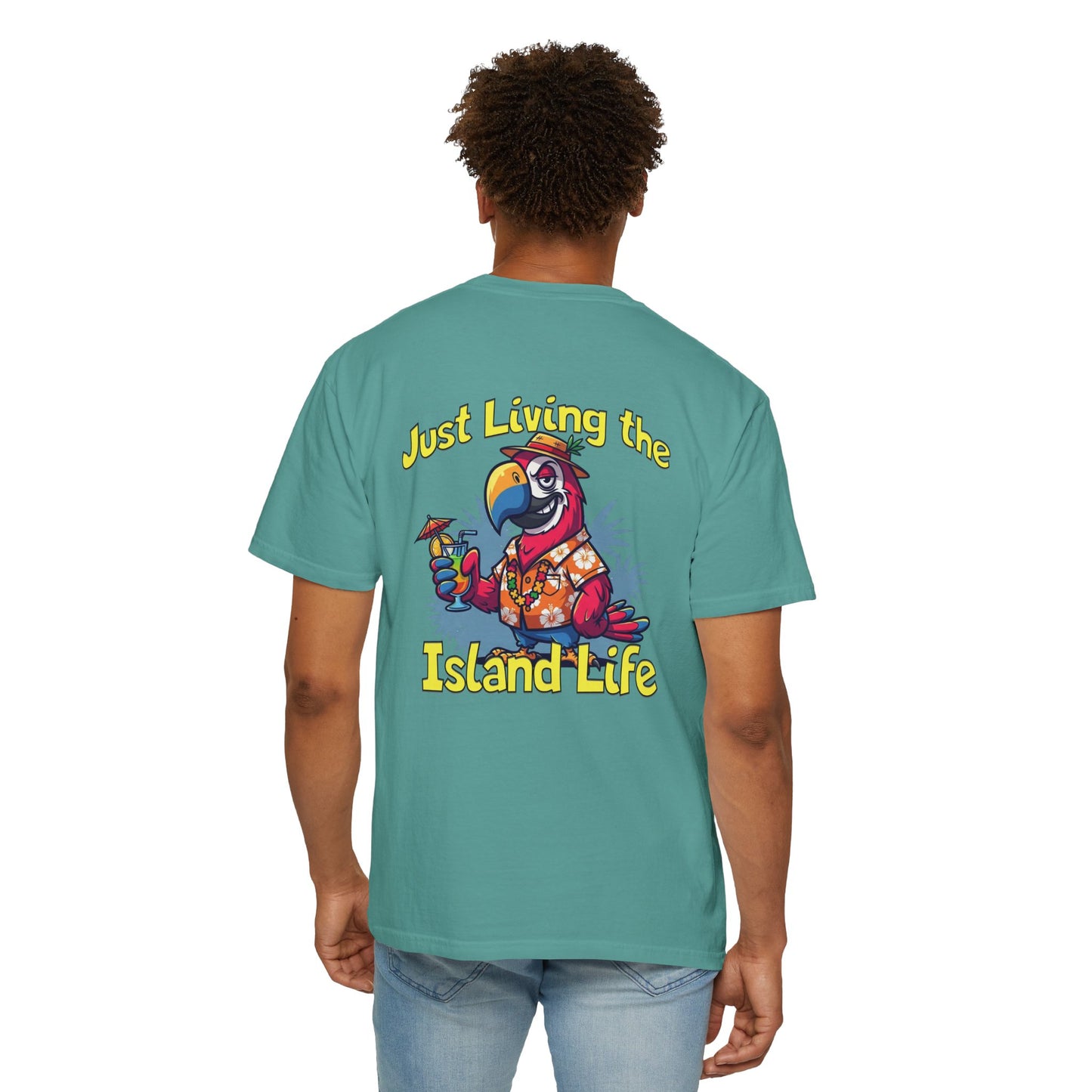 Island Life T-Shirt — Just Living the Island Life Parrot Graphic