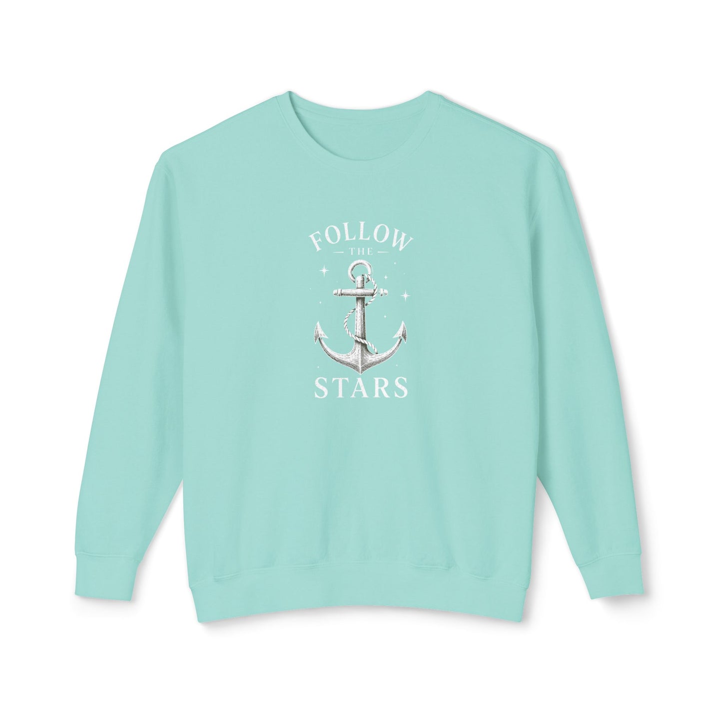 Anchor 'Follow the Stars' Crewneck Sweatshirt — Nautical Vintage Anchor Graphic