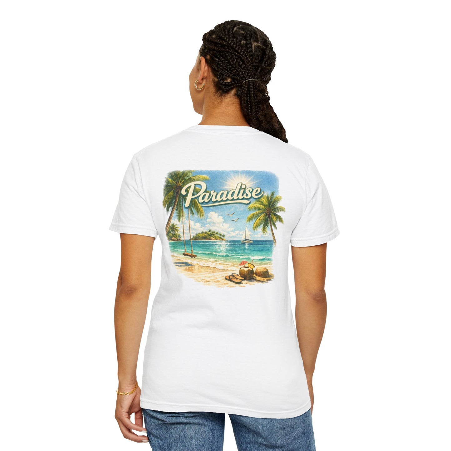 "Paradise" Tropical Beach Island Graphic Tee