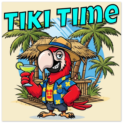 Tiki Time Aluminum Wall Print at Caribbean Rays