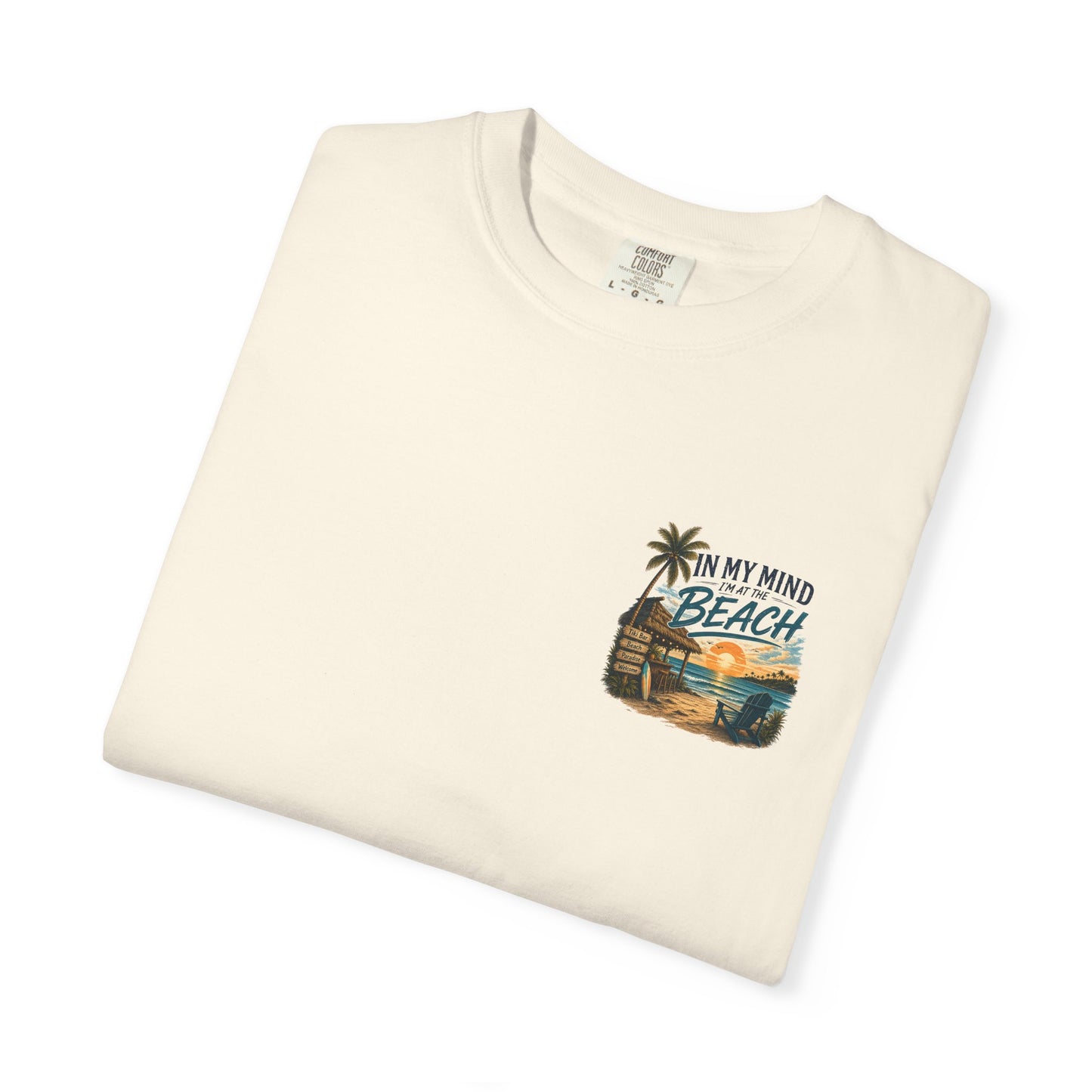 Beach Sunset T-Shirt — "In My Mind I'm at the Beach" Vintage Coastal Tee
