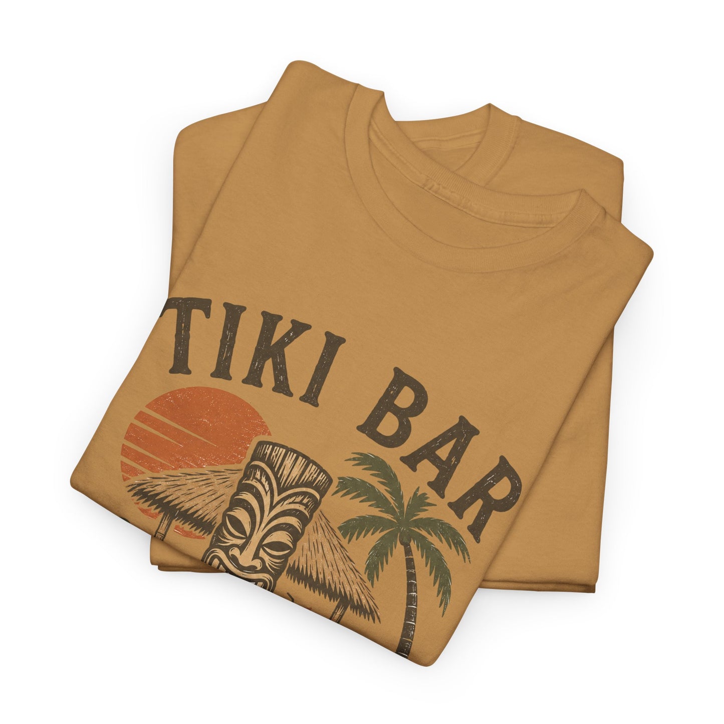 Tiki Bar Vintage Sunset Tee — Tropical Luau Beach Shirt