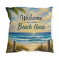 Welcome to Our Beach House Outdoor Pillow — Coastal Decorative Accent for Patio, Porch & Beach Home