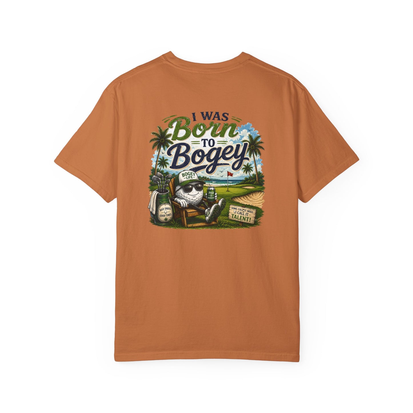 Born to Bogey T-Shirt — Retro Golf Skull Graphic Tee