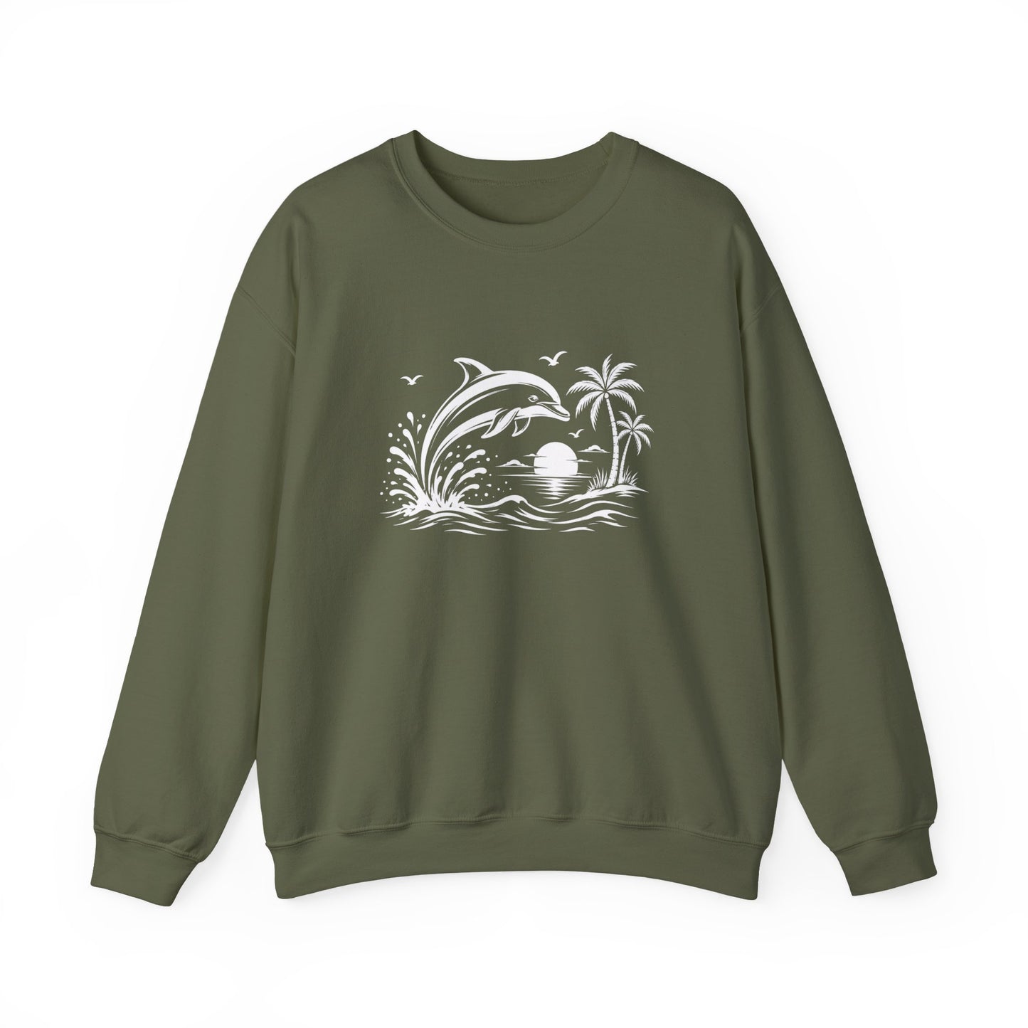 Dolphin Sunset Crewneck Sweatshirt