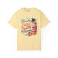 Beach Sunset Wine T-Shirt — "Beach, Sunset, Wine, Perfect Day" Tropical Graphic Tee