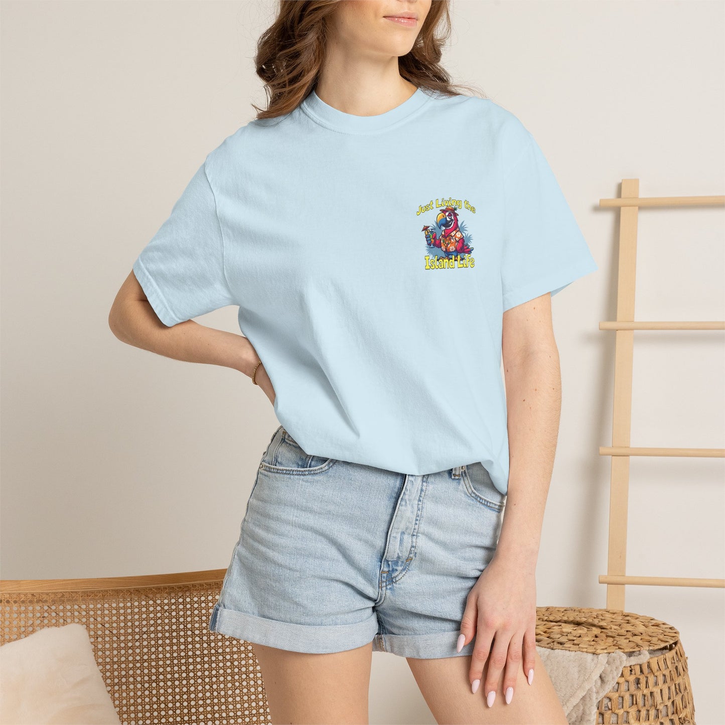 Island Life T-Shirt — Just Living the Island Life Parrot Graphic