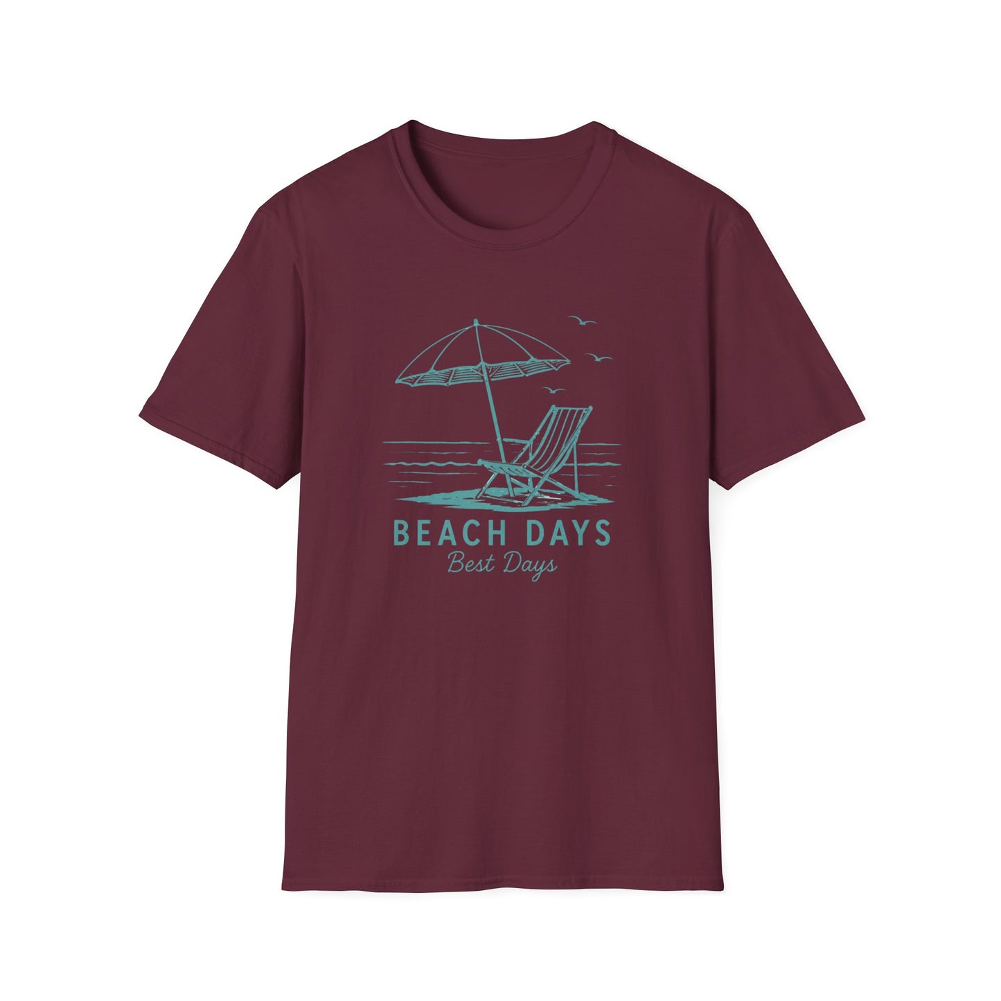 Beach Days T-Shirt — Relaxing Beach Chair & Umbrella Graphic