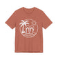 Beach Flip Flop Palm Circle Graphic Tee