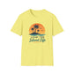 Island Life T-Shirt — "Livin' The Island Life" Retro Palm Sunset Tee