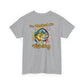 Gray t-shirt with a fish graphic and 'I'm Hooked on Fishing' text on a white background