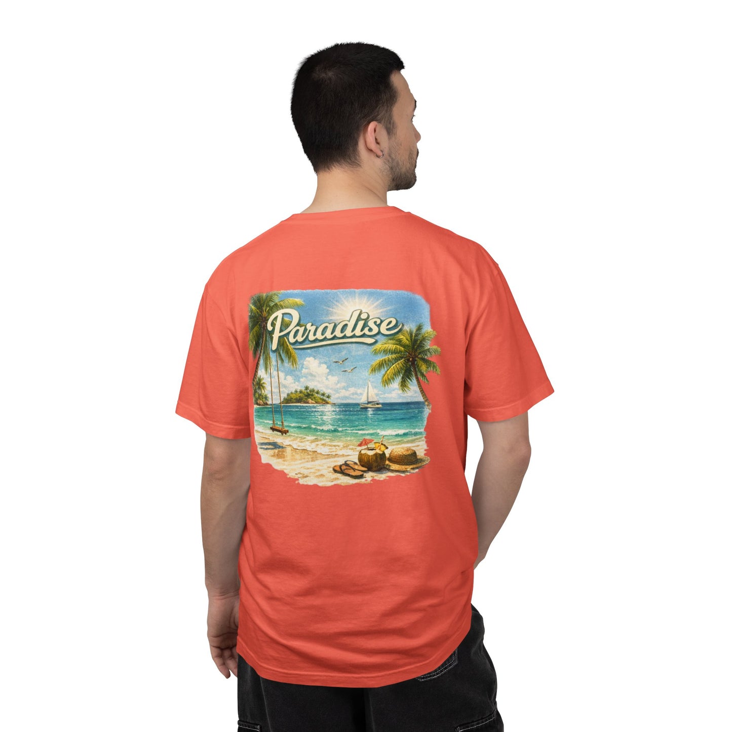 "Paradise" Tropical Beach Island Graphic Tee