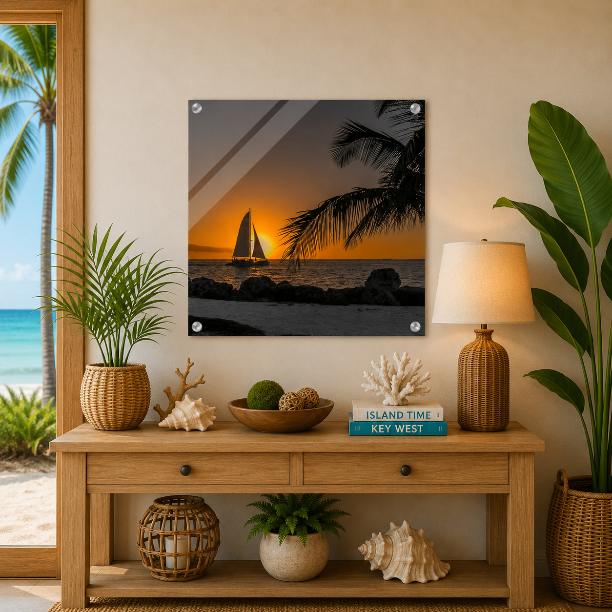 Sunset Sail Acrylic Wall Print