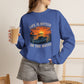 "Life Is Better On The Water" Crewneck Sweatshirt -Boat Sunset Graphic