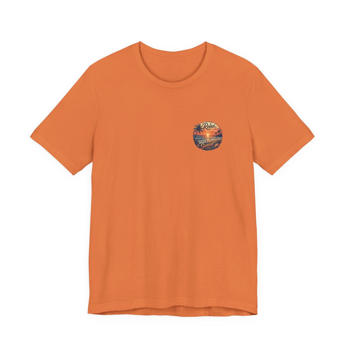 Sunset Beach Tee — "Relax Watch a Sunset" Graphic T-Shirt