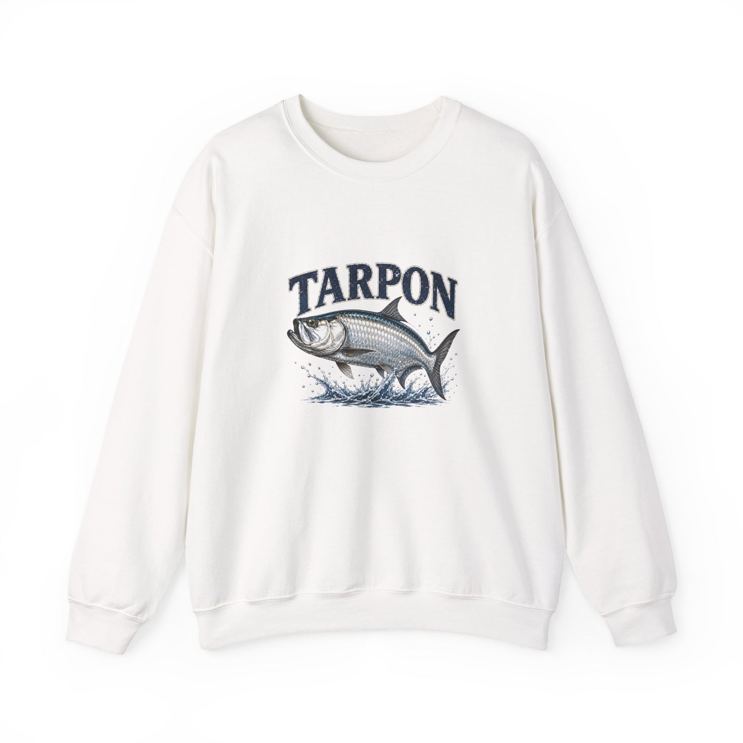 Tarpon Fishing Crewneck Sweatshirt — Vintage Tarpon Graphic Pullover