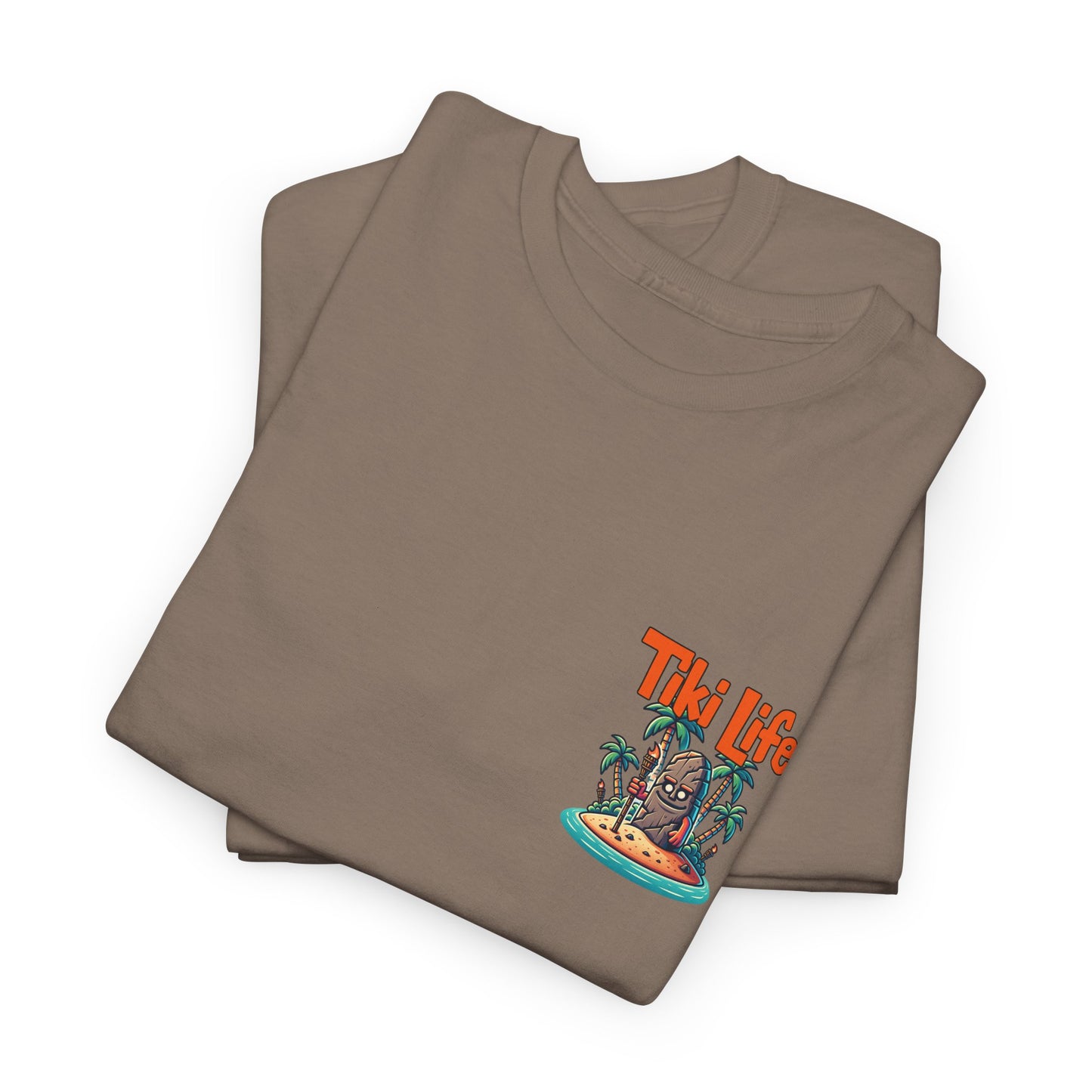 Tiki Life Island Tee - Unisex Heavy Cotton T-Shirt