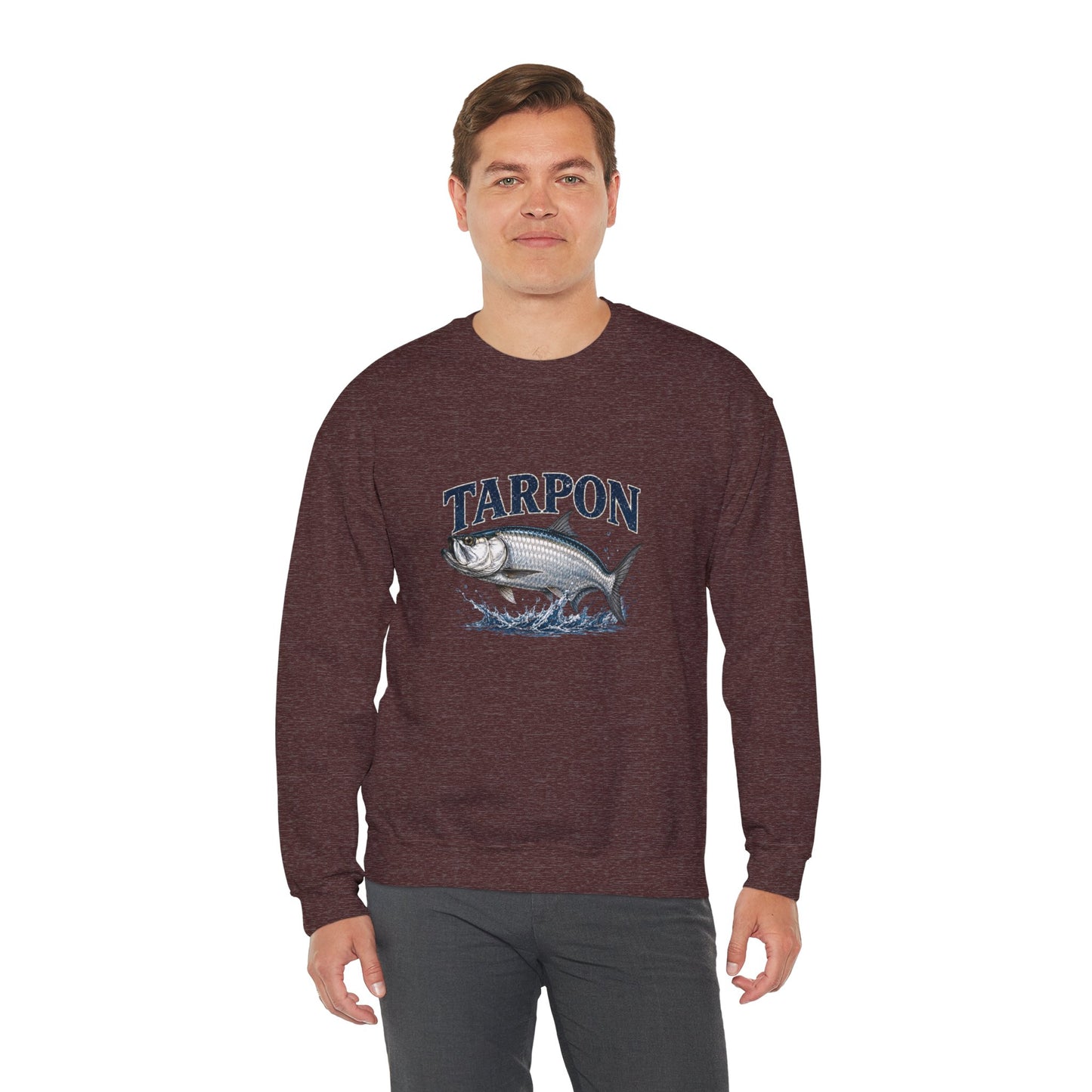 Tarpon Fishing Crewneck Sweatshirt — Vintage Tarpon Graphic Pullover
