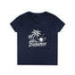 Bahamas Palm Beach V-Neck Tee — Ladies' Tropical Vacation T-Shirt