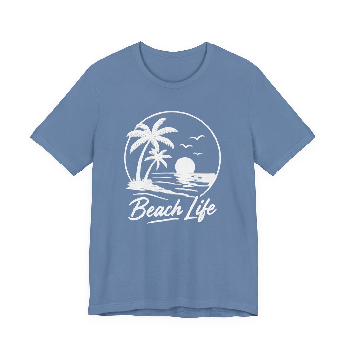 Beach Life T-Shirt – Palm Tree Sunset Graphic Tee