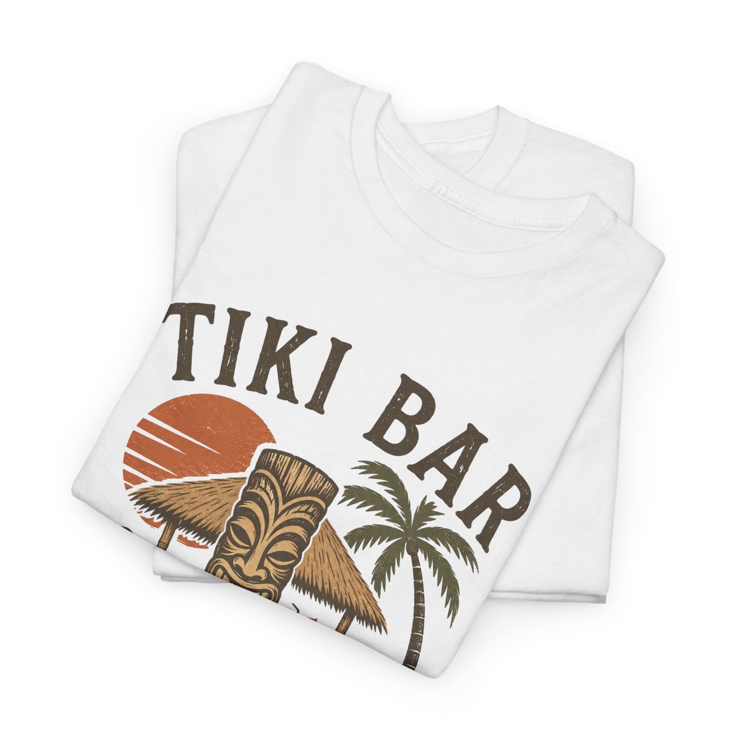 Tiki Bar Vintage Sunset Tee — Tropical Luau Beach Shirt