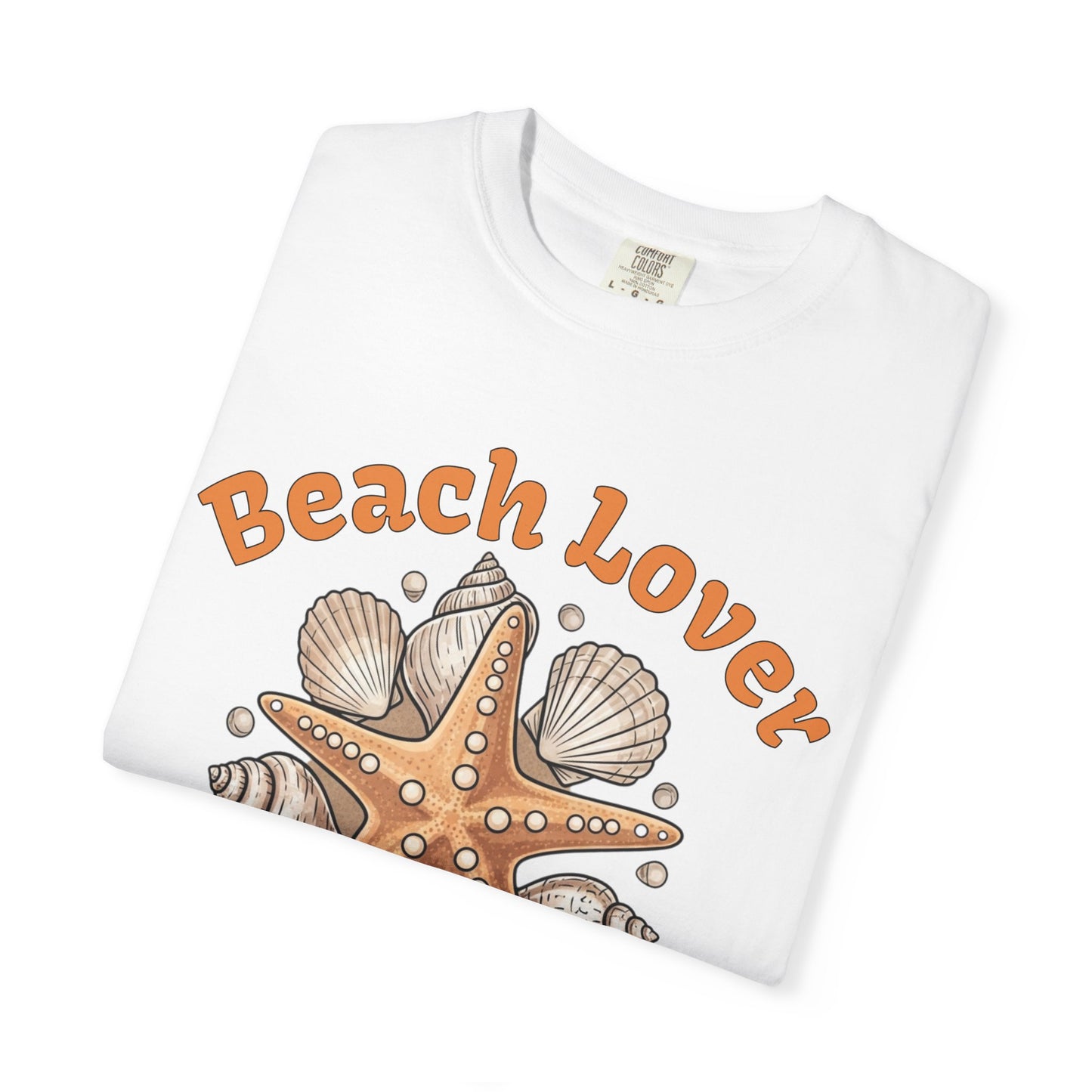 Beach Lover T-Shirt — Seashell & Starfish Graphic Tee