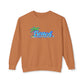 Beach Graphic Crewneck Sweatshirt — Palm Tree Retro Surf Vibe
