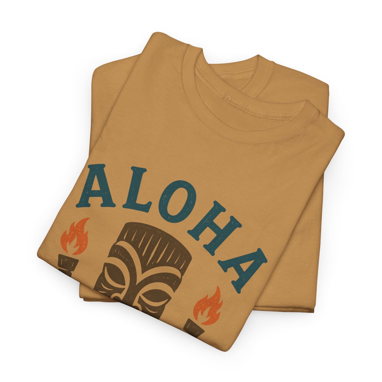 Aloha Tiki Tribal Tee with Torches- Tiki T-Shirt