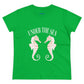 Under The Sea Seahorse Women's Midweight Cotton Tee at Caribbean Rays