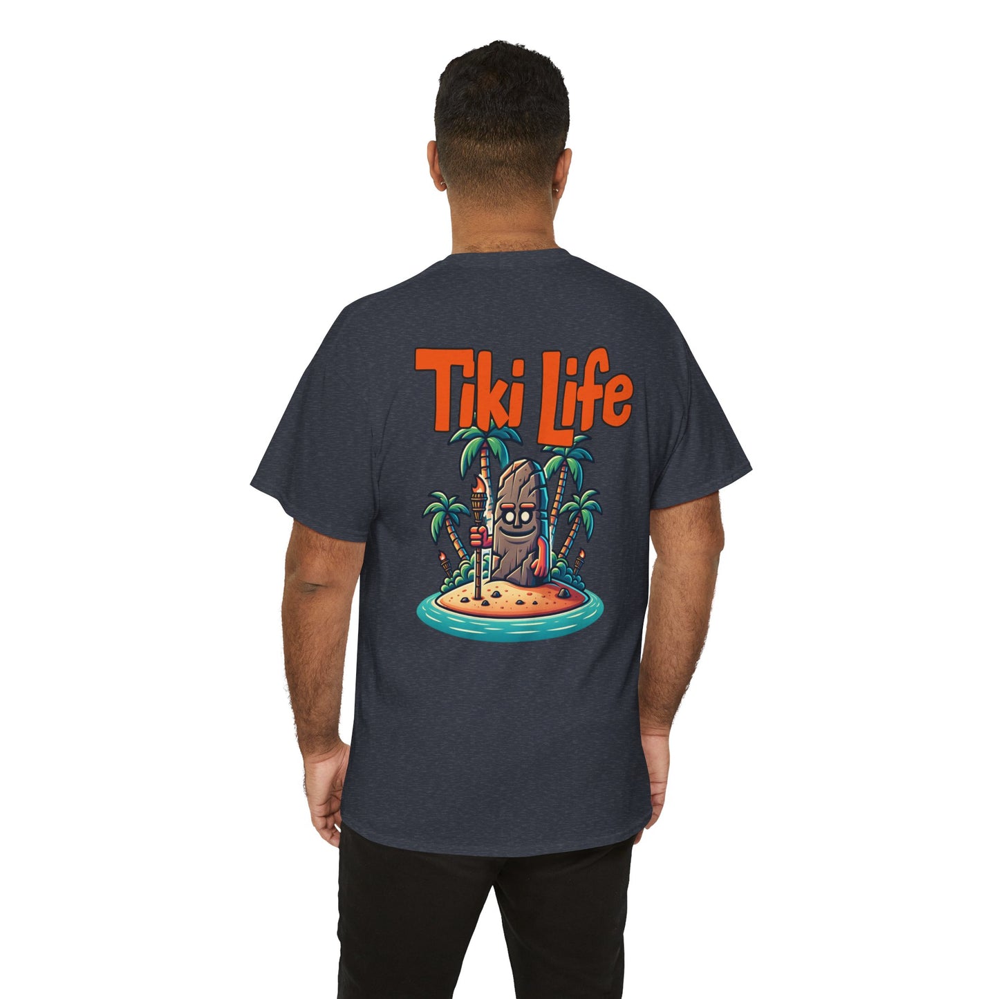 Tiki Life Island Tee - Unisex Heavy Cotton T-Shirt