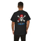 Pirate Skull & Shark Fin T-Shirt — Nautical Skull Crossbones Tee