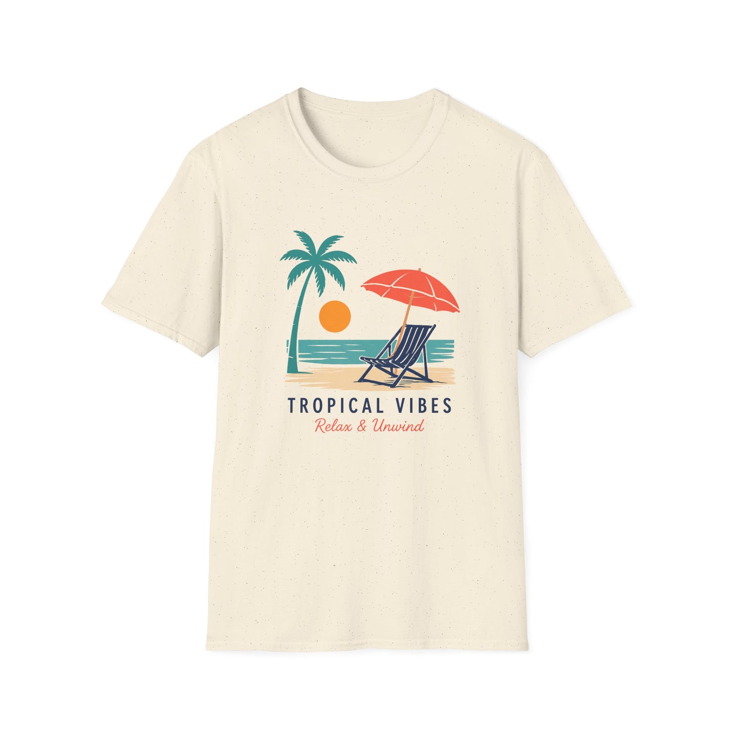 Tropical Vibes Beach Scene Tee (Relax & Unwind)