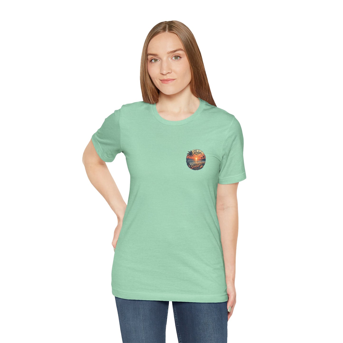 Sunset Beach Tee — "Relax Watch a Sunset" Graphic T-Shirt