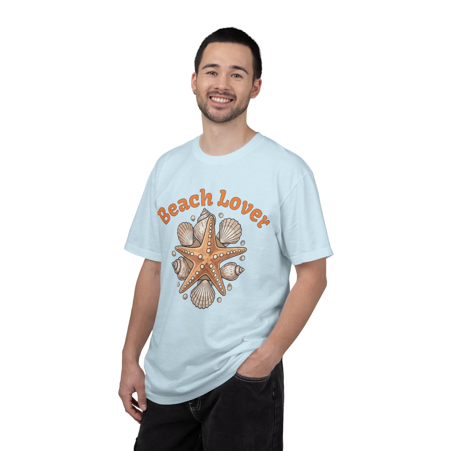 Beach Lover T-Shirt — Seashell & Starfish Graphic Tee