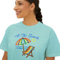 All The Beach Women's Boxy Tee – Beach Umbrella & Chair Summer Shirt