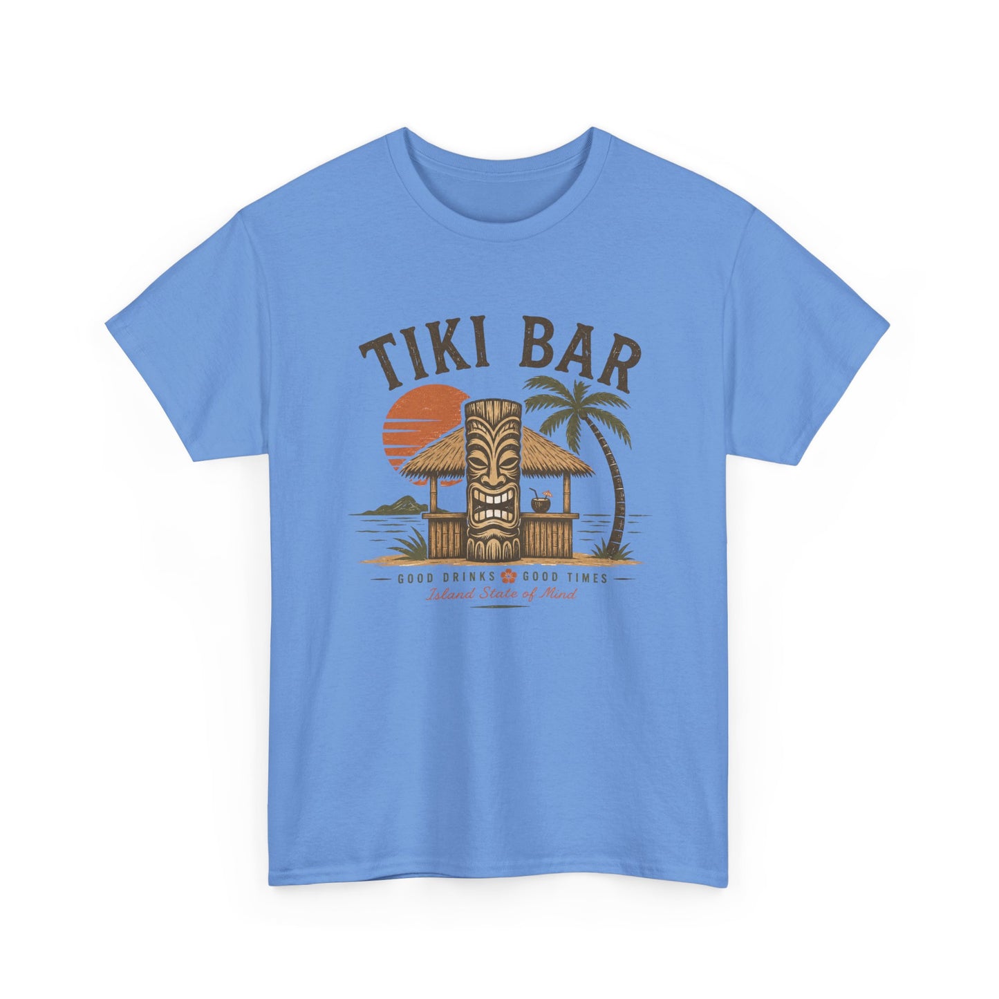 Tiki Bar Vintage Sunset Tee — Tropical Luau Beach Shirt