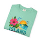 Island Therapy T‑Shirt — Tropical Sunset Coconut Drink Beach Tee