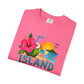 Island Therapy T‑Shirt — Tropical Sunset Coconut Drink Beach Tee