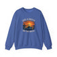 "Life Is Better On The Water" Crewneck Sweatshirt -Boat Sunset Graphic