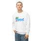 Beach Graphic Crewneck Sweatshirt — Palm Tree Retro Surf Vibe