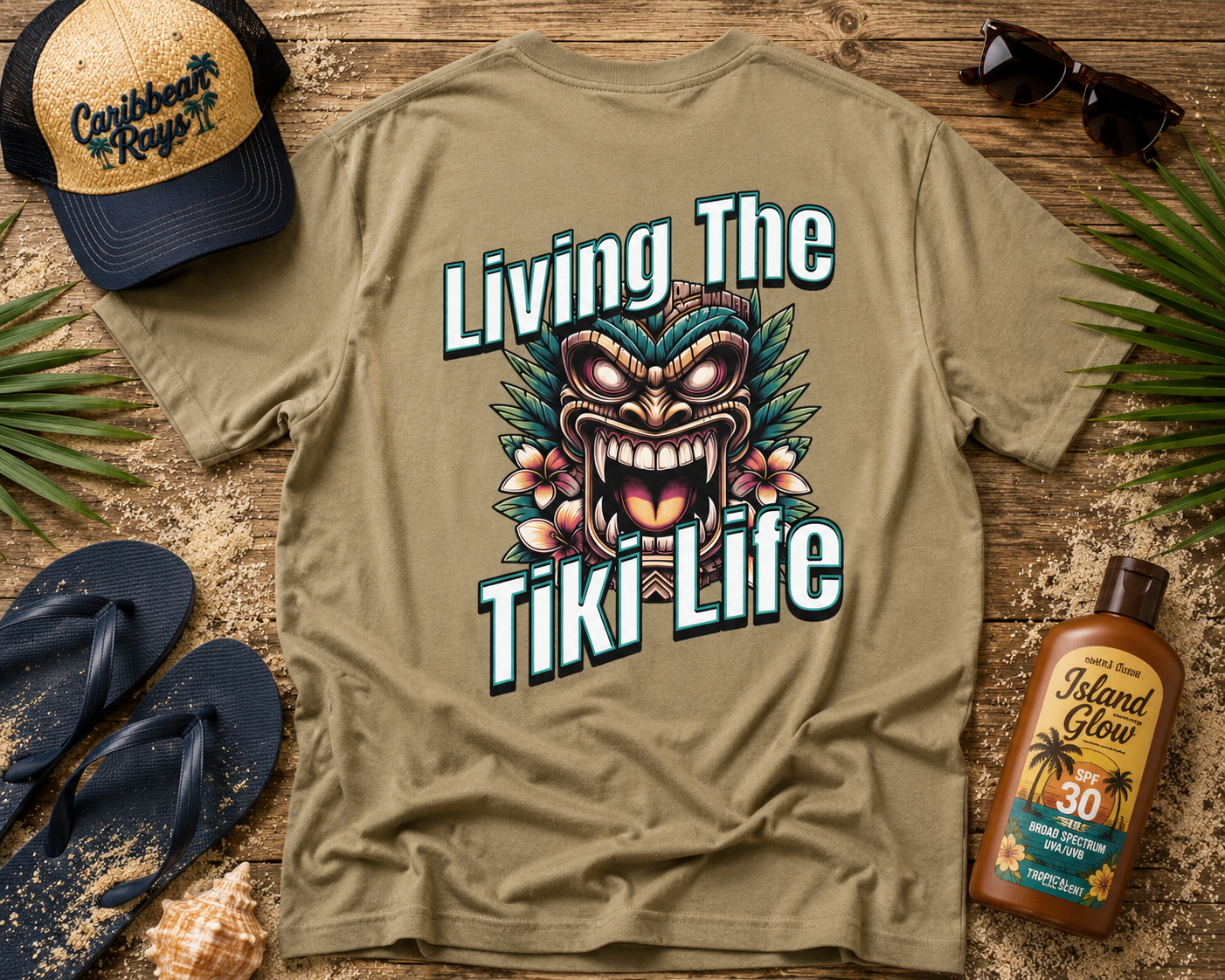 Resort Collection Living the Tiki Life Unisex Garment-Dyed T-shirt
