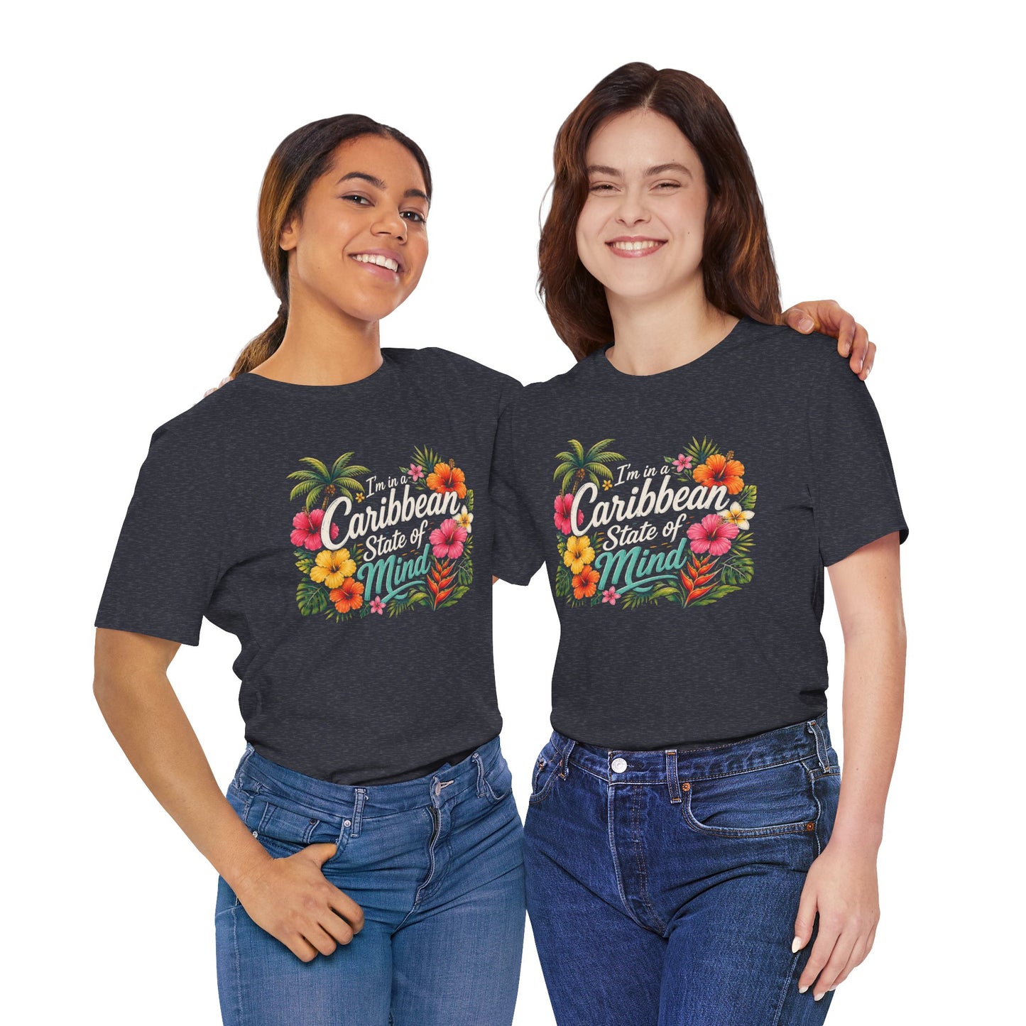Caribbean State of Mind Tee — Tropical Floral Vacation T‑Shirt