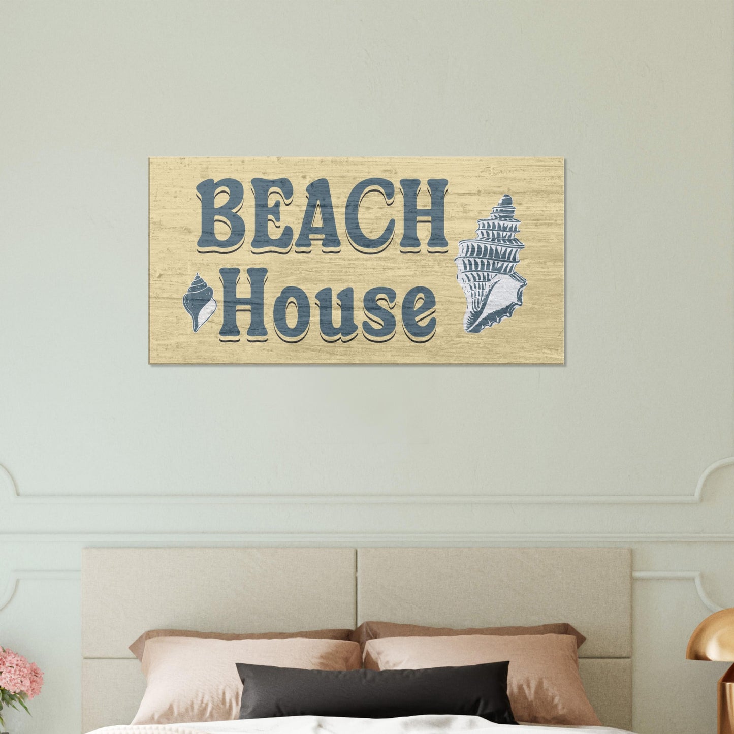 Beach House #1 Large Canvas Wall Prints 0n Caribbean Rays