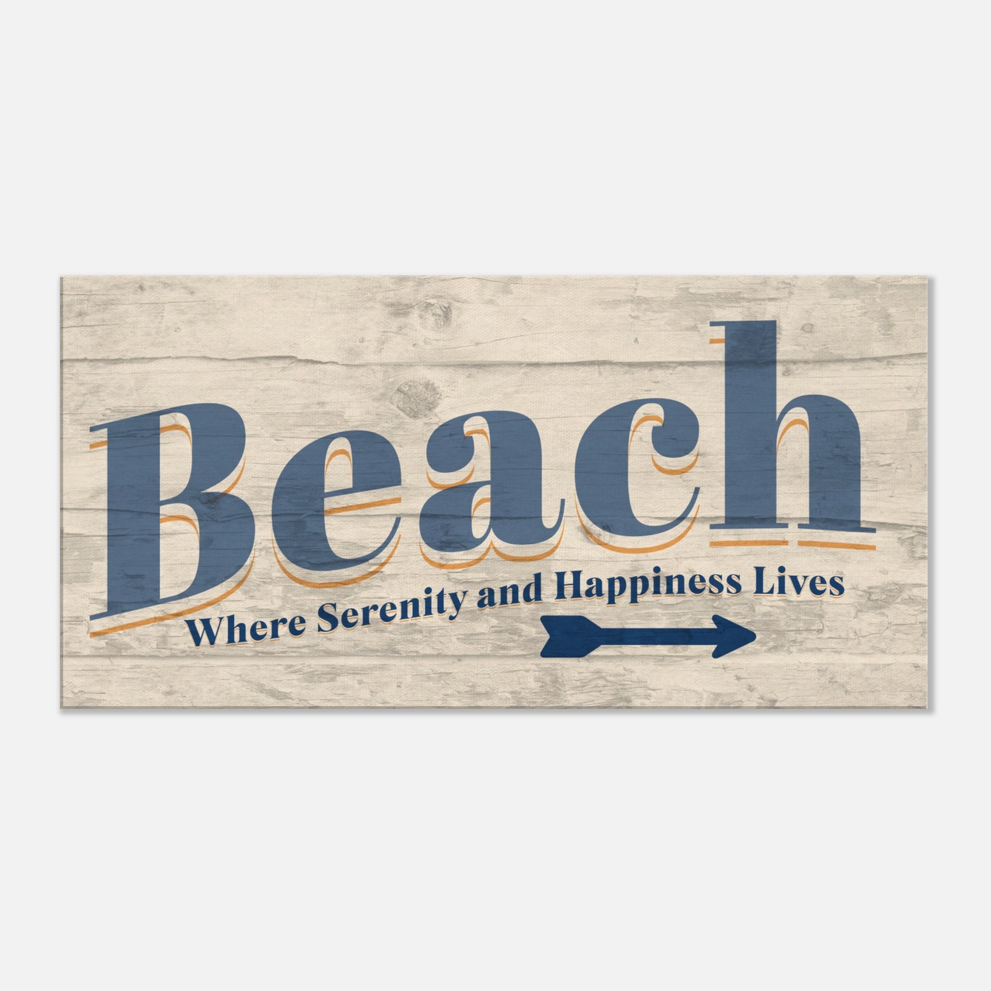 Beach Where Serenity and Happiness Canvas Wall Prints at Caribbean Rays