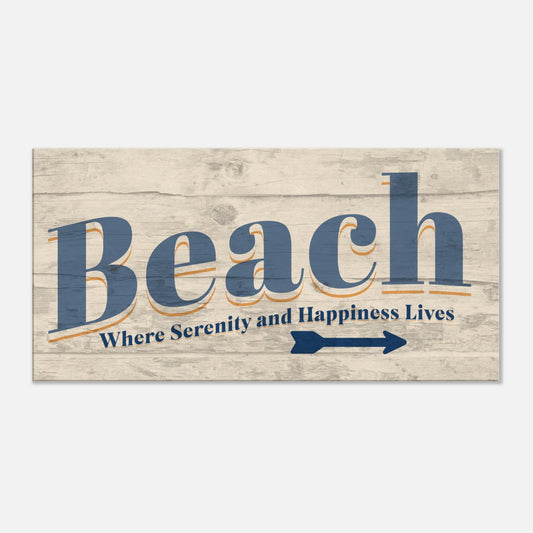 Beach Where Serenity and Happiness Canvas Wall Prints at Caribbean Rays