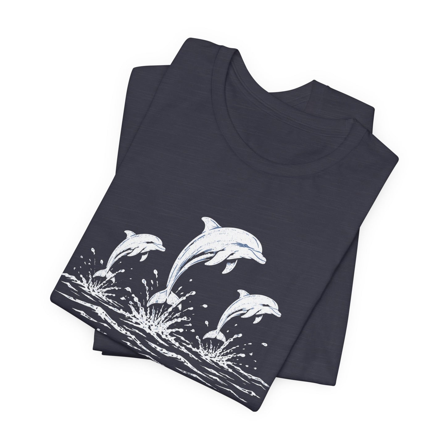 Dolphin Trio Tee — Playful Ocean Graphic T-Shirt